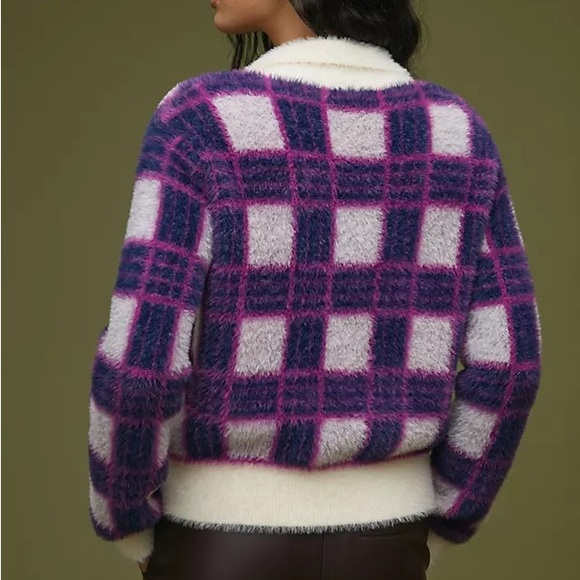 Anthropologie Plaid Cardigan sz Small - Picture 4 of 8